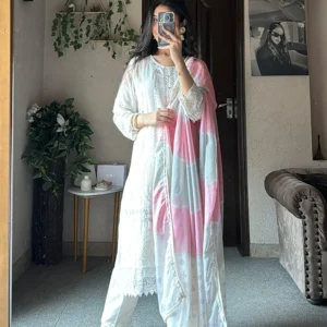 Off White Georgette Pakistani Suit