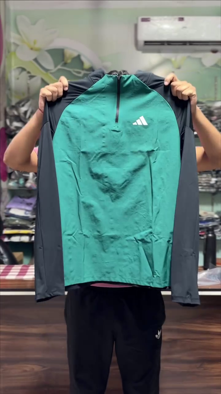 Charcoal & Light Gray Sport Half-Zip