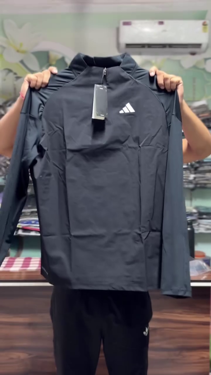 Charcoal & Light Gray Sport Half-Zip