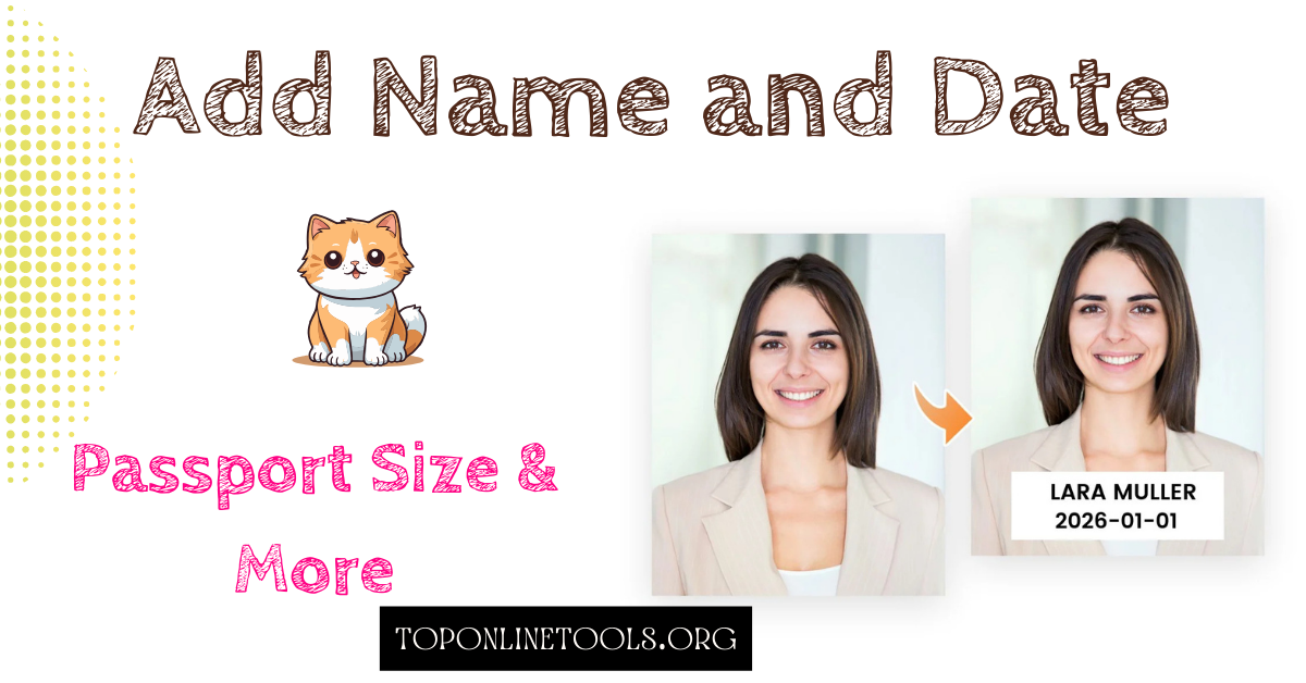 How to Add Name and Date on Photo Online – Passport Size & More